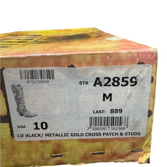 CORRAL WESTERN SNIP TOE DESTRESSED Black/Gray BOOTS Size 10 - Picture 15 of 16